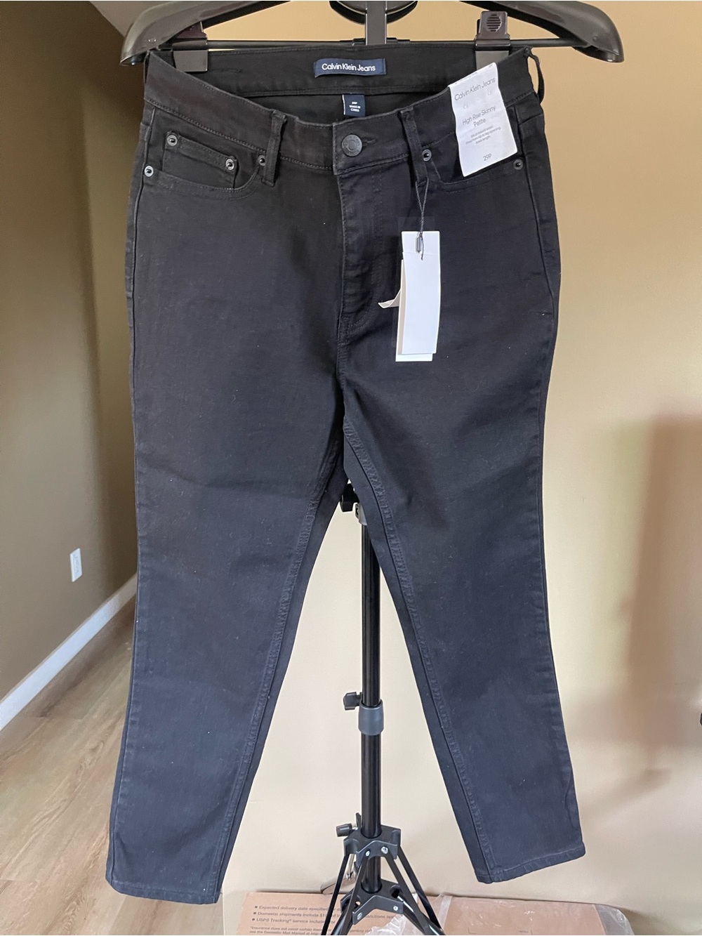 Calvin Klein Jeans High-Rise Skinny Petite Jeans - Black